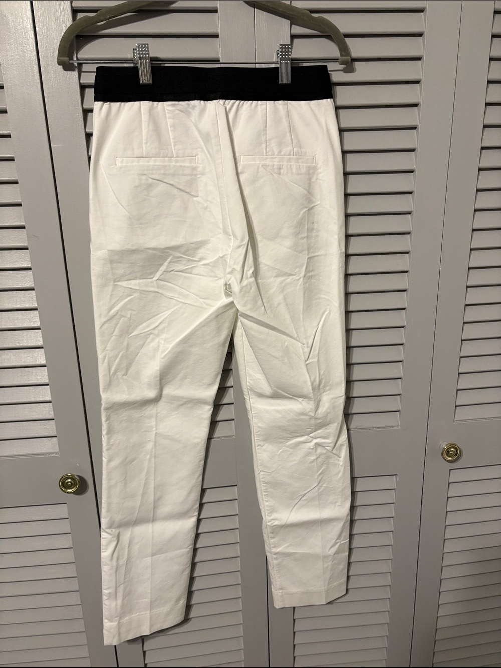Zara White Straight-Leg Pants - Picture 2 of 2